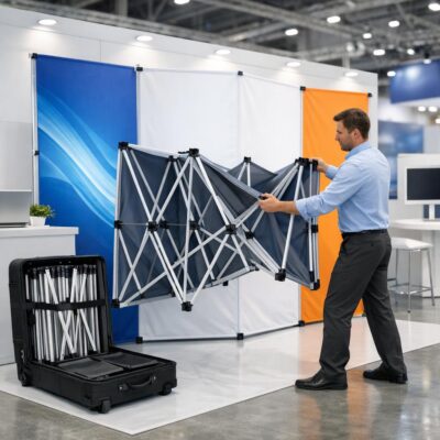 So sparst Du wertvolle Zeit beim Messeaufbau mit flexiblen und platzsparenden Lösungen